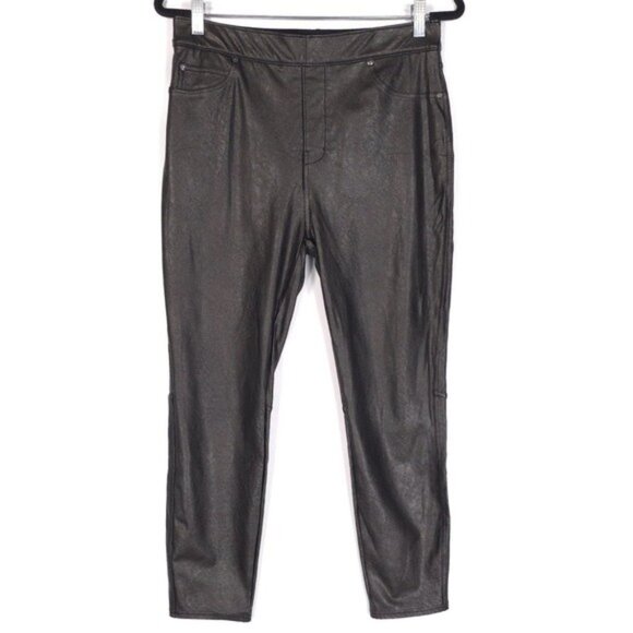 SPANX Women’s Faux Leather Like Ankle Skinny Pants 20282Q Black PETITE LARGE‎ - Picture 6 of 16